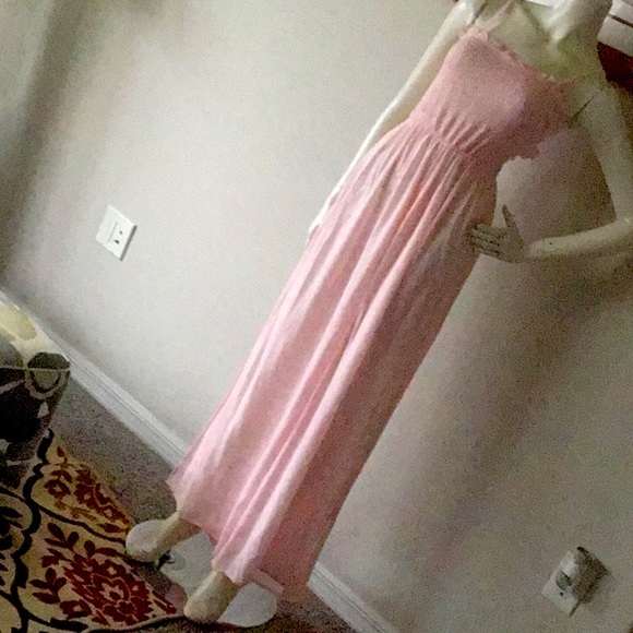 SALTY LEMON ICE PINK LEG SLIT JUMPSUIT - Picture 1 of 8